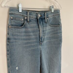 Madewell The Perfect Vintage Jeans Size 27 Raw Hem Light Wash